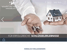 Tablet Screenshot of heck-immobilien.de